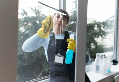 Nettoyage de vitres intérieures et extérieures à la Bazouge-du-Désert